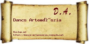 Dancs Artemíszia névjegykártya